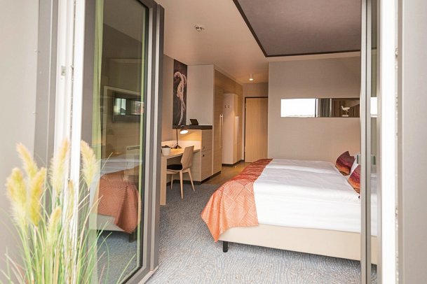 Hafenhotel Meereszeiten - Wohnbeispiel Doppelzimmer Komfort (Zimmercodierung DF1)