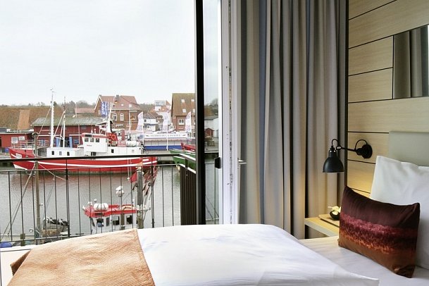 Hafenhotel Meereszeiten - Wohnbeispiel Doppelzimmer Komfort (Zimmercodierung DF1)