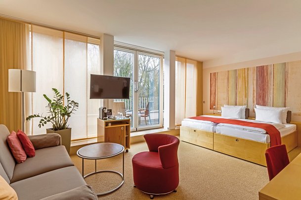 A-ROSA Travemünde - Wohnbeispiel Juniorsuite Penthouse Parkseite (Zimmercodierung JB1)