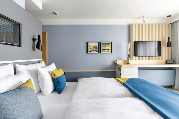 A-ROSA Travemünde - Wohnbeispiel Doppelzimmer Deluxe Meerblick (Zimmercodierung DD1)