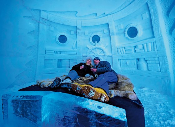 Kirkenes Snowhotel - Wohnbeispiel Snowroom