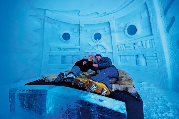 Kirkenes Snowhotel - Wohnbeispiel Snowroom