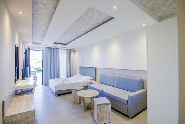 Aegean Infinity Deluxe - Wohnbeispiel Juniorsuite Meerblick (Zimmercodierung J1M)