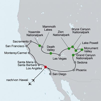 Das Beste vom Westen & Inselzauber Hawaii - Maui (19 Nächte)