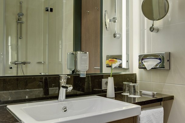 IntercityHotel Leipzig - Wohnbeispiel Doppelzimmer Standard (Zimmercodierungen DG1 & DC1)