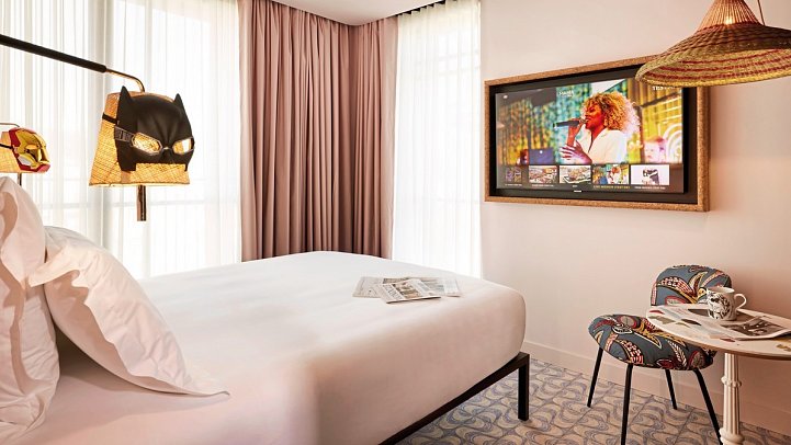 Mama Shelter Lisboa - Wohnbeispiel Doppelzimmer Small Mama (Zimmercodierung DG1)