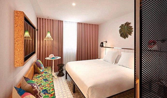 Mama Shelter Lisboa - Wohnbeispiel Doppelzimmer Medium Mama (Zimmercodierung DS1)