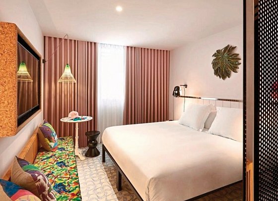 Hotel Mama Shelter Lisboa - Wohnbeispiel Doppelzimmer Medium Mama (Zimmercodierung DS1)