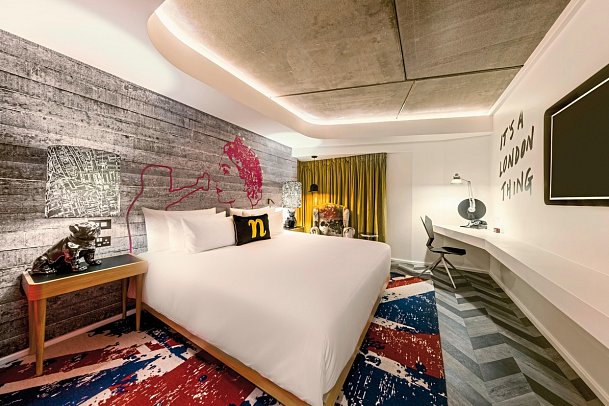 nhow London - Wohnbeispiel Doppelzimmer Superior (Zimmercodierung DS6)