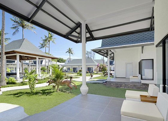 Jambuluwuk Oceano Resort Gili Trawangan - Beispiel Terrasse Family Suite Duplex (Zimmercodierung WI2)