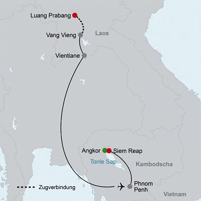 Höhepunkte in Laos und Kambodscha (Privatreise)