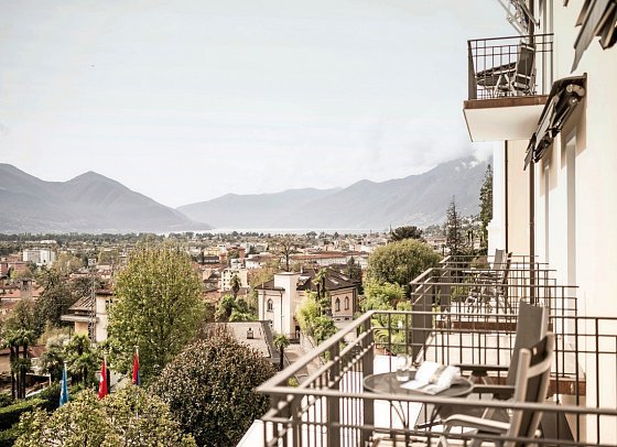 Hotel Belvedere Locarno - Wohnbeispiel Doppelzimmer Superior Seeseite (Zimmercodierung DS1)