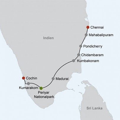 Südindien zum Kennenlernen