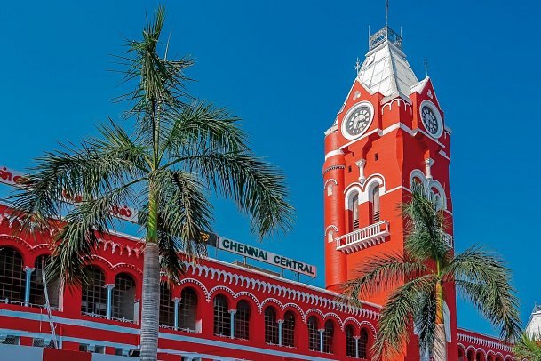 Südindien zum Kennenlernen - Chennai Railway Station