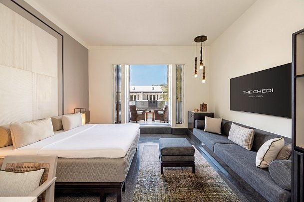 The Chedi Muscat - Wohnbeispiel Serai Terrace Room (Zimmercodierung UG2)