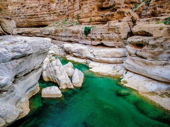 Das Königreich Oman zu Fuß entdecken - Wadi Shab