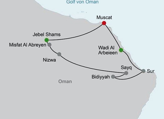 Das Königreich Oman zu Fuß entdecken