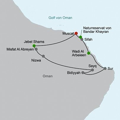 Das Königreich Oman zu Fuß entdecken