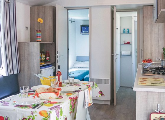 Camping Italia Lido (by Happy Camp) - Wohnbeispiel Mobilheim Happy Comfort (Zimmercodierung CF1)