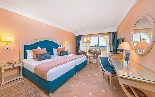 Steigenberger Marhaba Thalasso Hammamet - Wohnbeispiel Doppelzimmer Meerblick (Zimmercodierungen DBM & DCM)