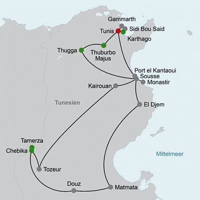 Kulturschätze und Wüstensonne - Tunesiens Paradies