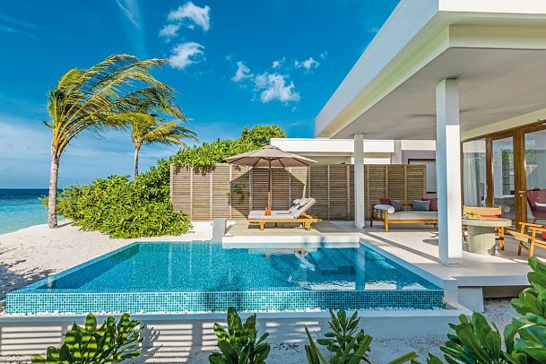 Dhigali Maldives - Wohnbeispiel Beach Villa with Pool (Zimmercodierung VB2)