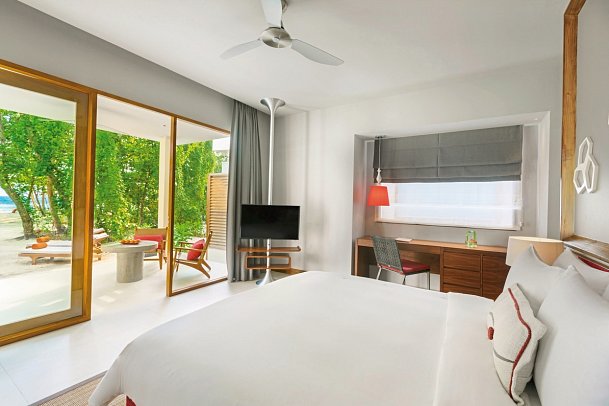 Dhigali Maldives - Wohnbeispiel Beach Bungalow (Zimmercodierung BB1)