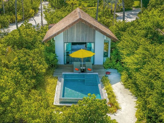Hard Rock Hotel Maldives - Wohnbeispiel Gold Beach Pool Villa (Zimmercodierung VB2)