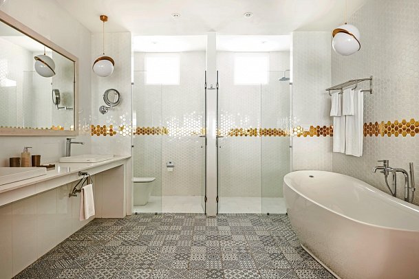 Sun Siyam Olhuveli Maldives - Beispiel Bad Grand Water Villa (Zimmercodierungen VX3 & VX4)