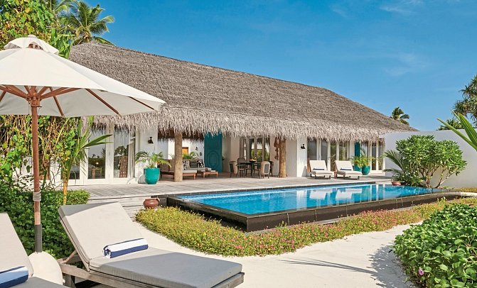 Sirru Fen Fushi, Private Lagoon Resort - Three Bedroom Beach Sunset Villa with Pool (Zimmercodierung VM5)