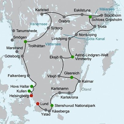 Von Küste zu Küste (ab Malmö)