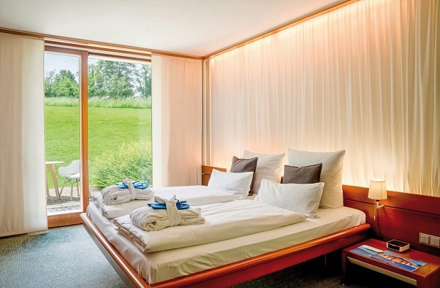 Marina Bernried - Wohnbeispiel Doppelzimmer Garten Komfort (Zimmercodierung DF1)