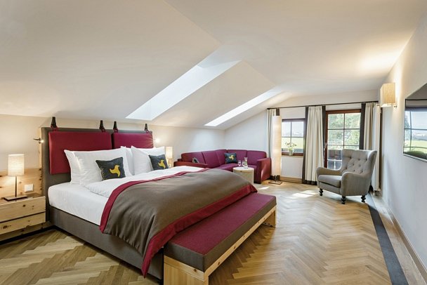Klosterhof - Alpine Hideaway & Spa - Wohnbeispiel Zirben Junior Suite (Zimmercodierung JB1)