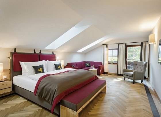 Klosterhof - Alpine Hideaway & Spa - Wohnbeispiel Zirben Junior Suite (Zimmercodierung JB1)