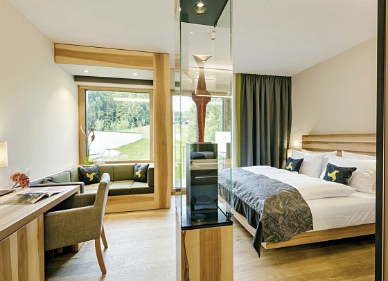 Klosterhof - Alpine Hideaway & Spa - Wohnbeispiel Panoramazimmer (Zimmercodierung DB2)