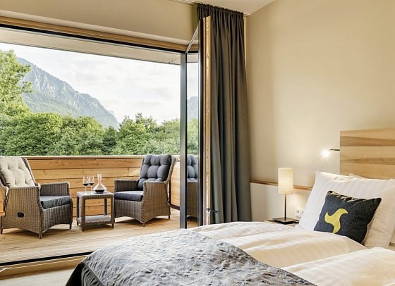 Klosterhof - Alpine Hideaway & Spa - Wohnbeispiel Panoramazimmer (Zimmercodierung DB2)