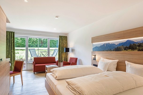 Ringhotel Nebelhornblick - Wohnbeispiel Doppelzimmer Standard (Zimmercodierungen DG1, EG1 & DC2)