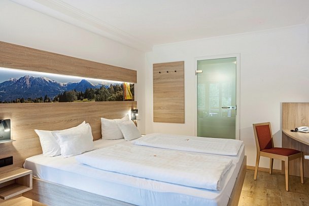 Ringhotel Nebelhornblick - Wohnbeispiel Doppelzimmer Standard (Zimmercodierungen DG1, EG1 & DC2)