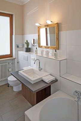 hideauts hotels Der Rosengarten - Beispiel Bad Einzelzimmer Classy (Zimmercodierung EB1)