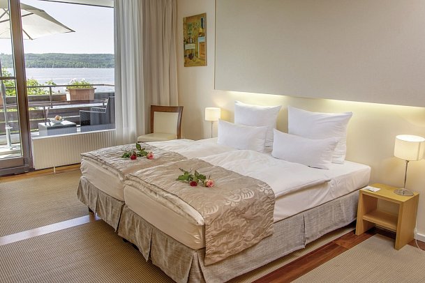 Seehotel Leoni - Wohnbeispiel Doppelzimmer zur Seeseite (Zimmercodierung DB2)