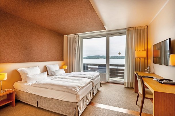 Seehotel Leoni - Wohnbeispiel Doppelzimmer zur Seeseite (Zimmercodierung DB2)