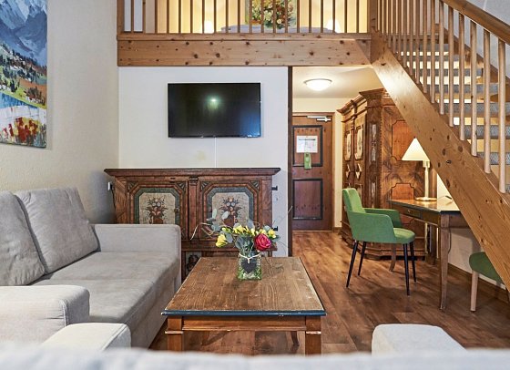 Riessersee Hotel - Wohnbeispiel Maisonette Zimmer (Zimmercodierung MB1)