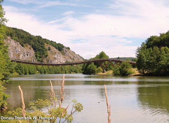 Altmühltal-Radtour klassisch - Holzbrücke bei Essing