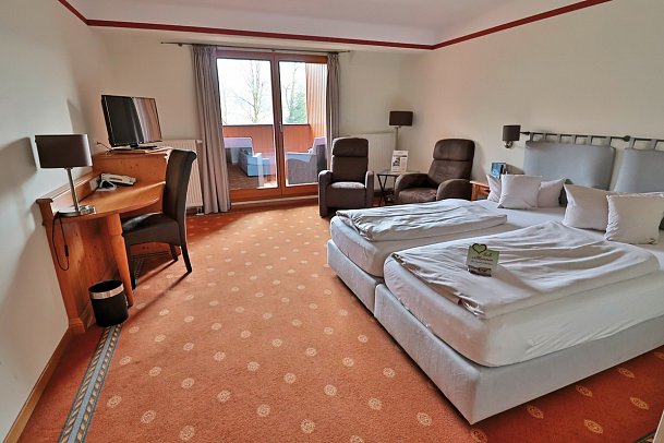 Hotel Gut Schmelmerhof - Wohnbeispiel Doppelzimmer Komfort Gartenblick (Zimmercodierung DF1)