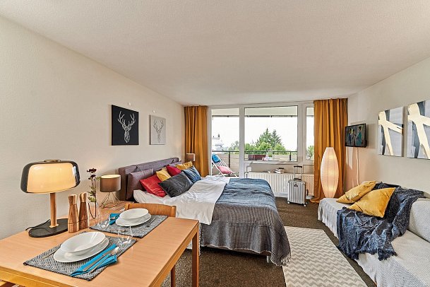 Predigtstuhl Resort - Wohnbeispiel Studio (Zimmercodierungen SB1, SC1 & SB4)