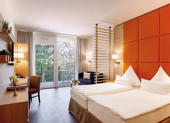 Parkhotel CUP VITALIS - Wohnbeispiel Dopplezimmer Deluxe Balkon (Zimmercodierung DD1)