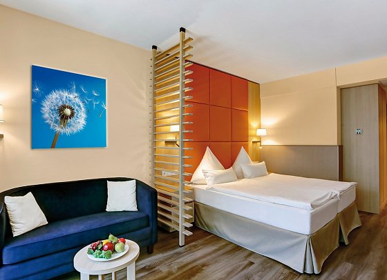 Parkhotel CUP VITALIS - Wohnbeispiel Doppelzimmer Deluxe Balkon (Zimmercodierung DD1)