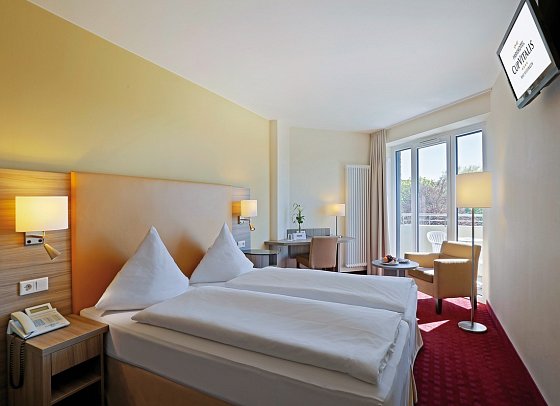 Parkhotel CUP VITALIS - Wohnbeispiel Doppelzimmer Komfort Balkon (Zimmercodierung DF1)