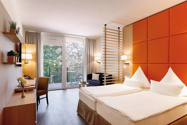 Parkhotel CUP VITALIS - Wohnbeispiel Dopplezimmer Deluxe Balkon (Zimmercodierung DD1)