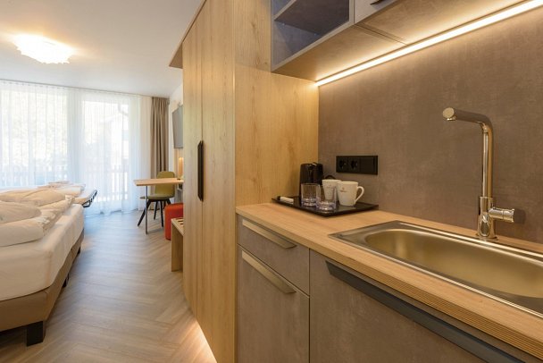 BERGlässig Hotel Bodenmais - Wohnbeispiel Appartement Deluxe Typ 1 (Zimmercodierung AD1)